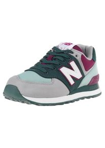 New Balance, Damen Sneaker 'WL574', Grau / Tanne / Pastellgrün / Beere / Weiß