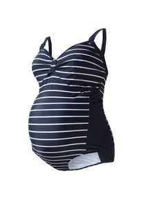 JoJo Maman Bébé JoJo Maman Bébé, Damen Stützbadeanzug, Nachtblau / Weiß