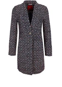 s.Oliver RED LABEL, Damen Kurzer Manterl in Boucl&eacute;-Optik, Nachtblau / Rosa