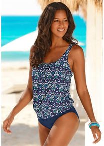 Lascana, Damen Tankini, Blau / T&uuml;rkis / Lila