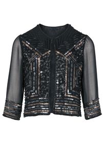 Heine, Damen Bolero, Schwarz