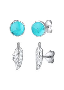 Elli, Damen Ohrringe 'Boho', Blau / Silber