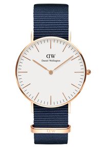 Daniel Wellington, Damen Uhr 'Classic 36 Bayswater DW00100279', Taubenblau / Rosegold / Weiß