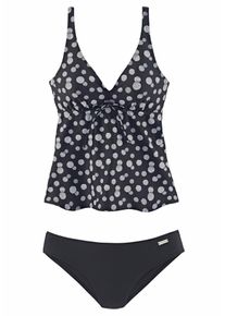 Lascana, Damen B&uuml;gel-Tankini, Blau / Wei&szlig;