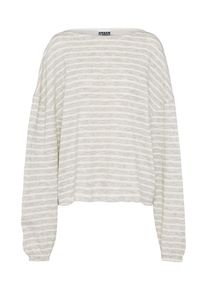 Urban Classics, Damen Pullover, Hellgrau / Weiß