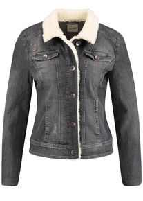 Taifun, Damen Jeansjacke, Beige / Dunkelgrau