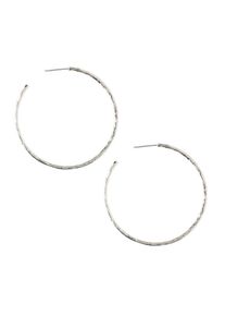 Orelia, Damen Ohrringe 'Hammered Hoop Earrings', Silber