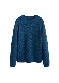 Mango Man, Herren Pullover 'Cables', Himmelblau