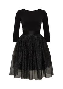 Swing, Damen Cocktailkleid, Schwarz / Silber