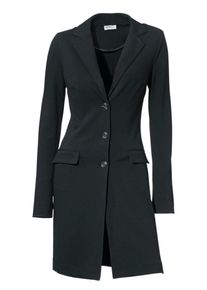 Heine, Damen Bodyform-Longblazer, Schwarz