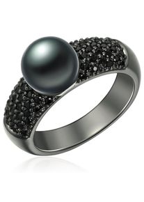 Valero Pearls, Damen Ring, Dunkelgrau / Schwarz