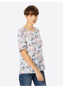 Sisters Point, Damen Bluse, Creme / Blau / Fuchsia