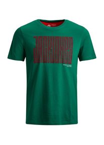 Jack & Jones JACK & JONES, Herren T-Shirt, Gr&uuml;nmeliert / Rot / Schwarz