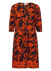 JUNAROSE, Damen Kleid, Rot / Schwarz