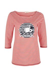 TRIANGLE, Damen Shirt, Rot / Schwarz / Weiß