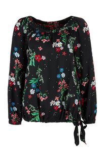 s.Oliver RED LABEL, Damen Bluse, Mischfarben / Schwarz