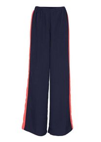 Heine, Damen Marlenehose mit Kontraststreifen, Marine / Rot