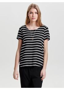 Only, Damen Blusenshirt 'Onlfirst', Schwarz / Wei&szlig;