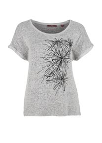 s.Oliver RED LABEL, Damen Shirt, Graumeliert / Schwarz