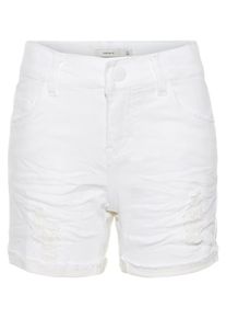 name it, M&auml;dchen Shorts, White Denim