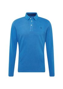 Tom Tailor, Herren Shirt 'longsleeve polo with treatt', Blau
