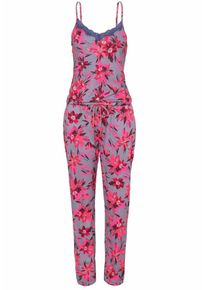 S.Oliver RED LABEL Bodywear, Damen Jumpsuit, Helllila / Rot