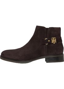 Tommy Hilfiger, Damen Boots, Dunkelbraun / Gold