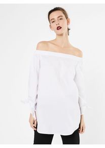 monari, Damen Bluse mit Carausschnitt, Weiß