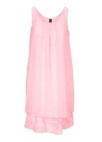 Heine, Damen Tupfenkleid mit Rundhalsausschnitt, Rosa