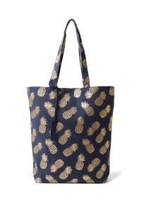 Tom Tailor Denim, Damen Shopper 'Leni', Navy / Goldgelb