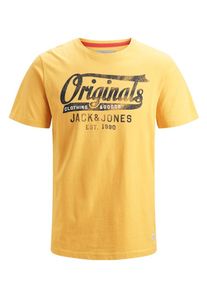 Jack & Jones JACK & JONES, Herren T-Shirt 'JORFARA', Navy / Gelb / Wei&szlig;