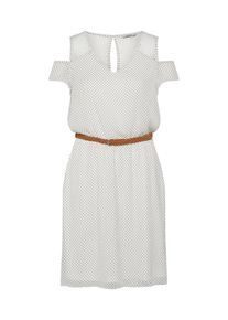 Only, Damen Kleid, Grau / Weiß