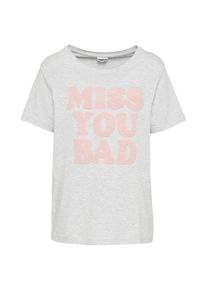 Noisy may, Damen Tshirt 'Terry', Hellgrau / Rosa