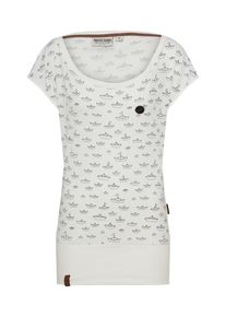 Naketano, Damen Shirt mit All-over-Print, Beige