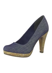 Marco Tozzi, Damen Pumps, Blau / Apricot / Weiß