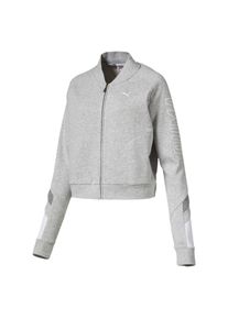 Puma, Damen Sweatjacke, Grau / Dunkelgrau / Wei&szlig;