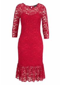 Laura Scott, Damen Spitzenkleid, Rot