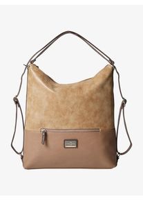 Tom Tailor, Damen Handtasche, Beige / Silber
