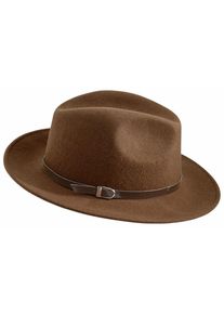 Collezione Alessandro, Damen Hut mit Lackband, Camel