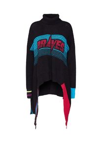 Diesel, Damen Pullover 'M-FLOX', Hellblau / Rot / Schwarz