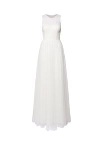 STAR NIGHT, Damen Kleid 'long dress & flowers net & flower-beading', Elfenbein