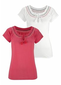 Vivance, Damen Shirts, Himbeer / Weiß