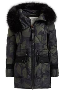 Khujo, Damen Parka 'RETRO BUGS2', Grün / Schwarz