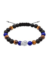 PAULO FANELLO, Herren Armband 'Totenkopf', bunt