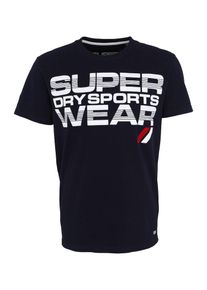 Superdry, Herren T-Shirt 'SPEED', Dunkelblau / Weiß