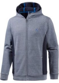 O.C.K. OCK, Herren Kapuzen-Fleecejacke , Dunkelblau / Grau / Graumeliert