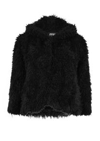 Urban Classics Curvy, Damen Jacke 'Hooded Teddy Jacket', Schwarz