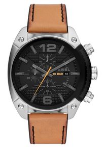 Diesel, Herren Chronograph 'Overflow, DZ4503', Cognac / Silbergrau / Schwarz