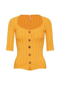 Free People, Damen Shirt 'Central Park Cardi', Senf