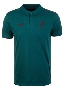 New Balance, Herren Poloshirt 'FC Liverpool', Petrol / Schwarz